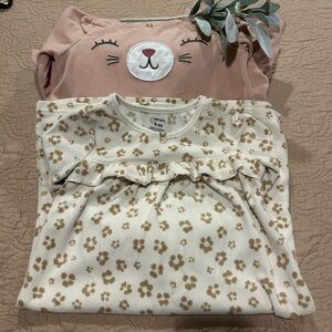 Lot of 2 Carter's Fleece Nightgowns
